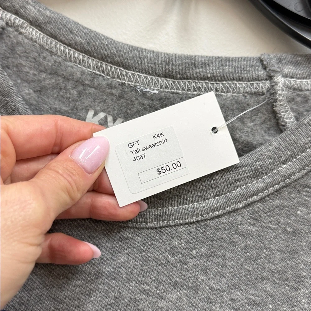 NWT Ky For Ky Y’all Sweatshirt Gray Blue Womens Sz XL! - Picture 4 of 5